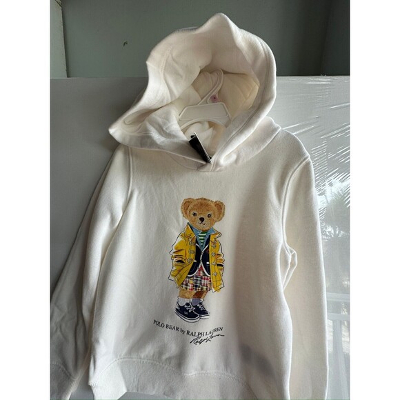 NWT POLO RALPH LAUREN  Girls 5 6X,6, POLO Bear SweatER  KID  FLEECE  HOODIE NEW - Picture 3 of 6